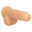 Squirt Stick Toy for T Boys – gender-affirming vibrating prosthetic with Cake Bandit Harness front view.