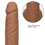 Squirt Stick Toy for T Boys – gender-affirming vibrating prosthetic with Cake Bandit Harness, brown power details.
