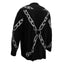 Silver Chain Harness - Hockey Jersey Black