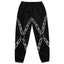 Chain Harness Black Nylon Track Pants