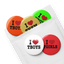 I Heart TBoys + .... Set of pin buttons