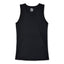 BLACK LONG TANK BINDER FRONT VIEW ON WHITE BACKGROUND