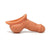 Side view of STP Freely Uncut stand to pee packer showing natural uncut detail and realistic design