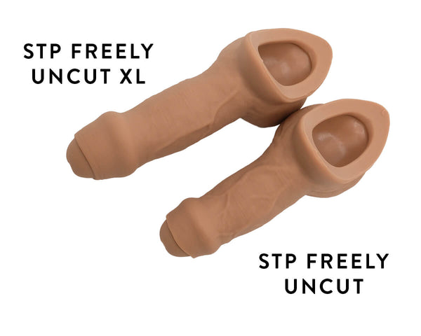 STP Freely XL Uncut Stand to Pee Packer – 3-in-1 Pack • Pee • Play • Uncut Realism