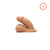 A flesh-colored #1 Trans Packer 4 " silicone packer with detailed realistic styling, shown in a bent position, with an orange number 4 for the bulge rating in the top right corner.