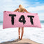 T4T Beach Towel Black Letters