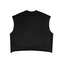 Hunky - Black French Terry Boxy Raw-Cut Muscle Crew