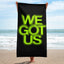 We got us solidarity towel at the beach