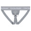 A light gray packer and STP harness with a wide waistband featuring the brand name 'Cake Bandit' printed in a gothic font, shown against a plain white background.