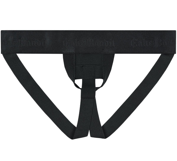 Cake Bandit Small logo black monochrome harness. 