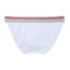 Cake Bandit Sport Birefs. Bakc view, of grey athletic jock style packing briefs with full back coverage and stripe waistband