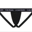 Back pouch view of the small logo Cake Bandit Black Packing Jock with with lettering on the black waistband.