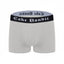 Heather Grey Cake Bandit 3" Packing Boxer Briefs with a black and white 'Cake Bandit' waistband on a white background