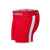 side view of the red Cake Bandit 6" striped boxer briefs