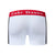 White Cake bandit 6" Striped Boxer briefs back view. 