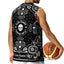 Black Cake Bandit banana print tank top back on person