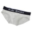 Cake Bandit FTM Trans packing briefs with Old English logo waistband front view