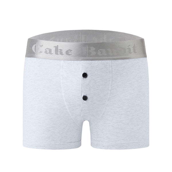 Heather Grey Cake Bandit STP Boxer Briefs for trans and nonbinary folks