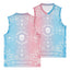 Front and back of the cake bandit trans flag bandana print mesh tank