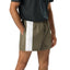 Olive with one white stripe Cake Bandit Shorts front right side