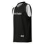 Wrestling season black mesh tank front side