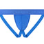Cake Bandit Monochrome electric blue packing jockstrap front view