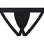 Cake Bandit small logo monochrome packing jockstrap black back view