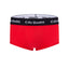 Cake Bandit 2 inch packing boxer briefs in red
, front view showing the built-in packer pouch and Cake Bandit waistband