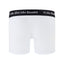 Cake Bandit White 6" Packing Boxer Briefs with black waistband and white gothic logo lettering back view