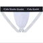 Back pouch view of the small logo Cake Bandit Heather Grey Packing Jock with with lettering on the black waistband.