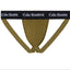 Back pouch view of the packing jock in olive with a black and white waistband