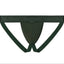Dark Green Monochrome packing jockstrap front with subtle monochrome Cake Bandit logo