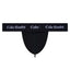 Back view of the black Cake Bandit Jock Thong showing the single thong strap and pouch