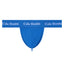 Electric Blue Cake Bandit Jock Thong, a packing thong with internal pouch and logo waistband front view