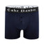 Cake Bandit Navy STP 3" Boxer Briefs front view with 2 buttons to open for use