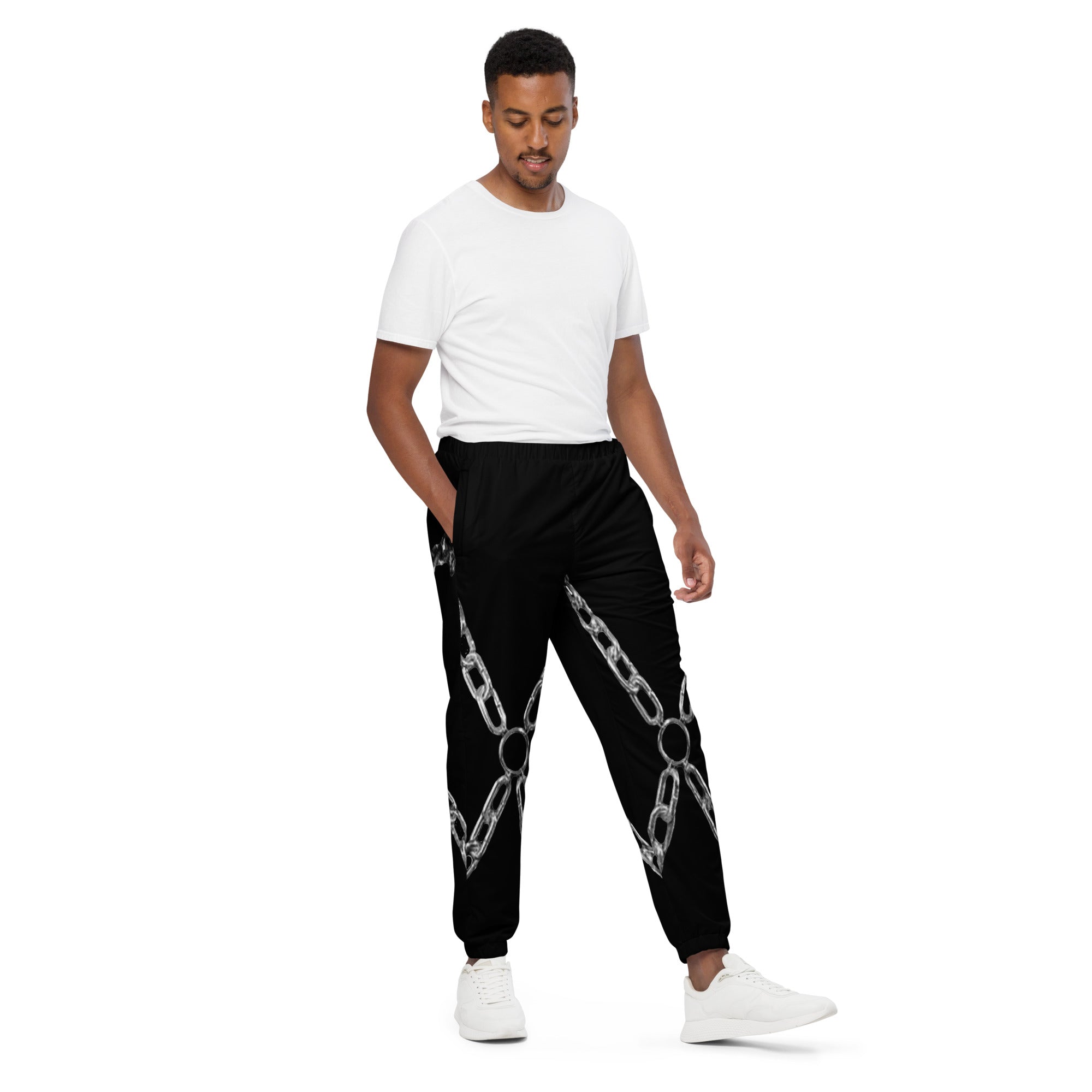 Chain Harness Black Nylon Track Pants – TG Supply