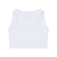 White Cotton Short Tank Binder on white background back view