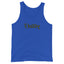 Blue DADDY tank with hunter green letters