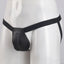 EZ JOCK BLACK FRONT VIEW FOAM PACKER JOCKSTRAP ON MANNEQUIN