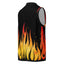 Wrestling season black mesh tank back side