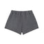 Grey Glow Up snow washed cotton shorts back view. Trans Masc clothing by TGS