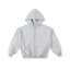 Grey contrast zip up hoodie front