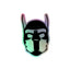 woof - arrrooo puppy hood holographic sticker medium