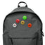 set of small pins declaring your love for trans and nonbinary people on backpack