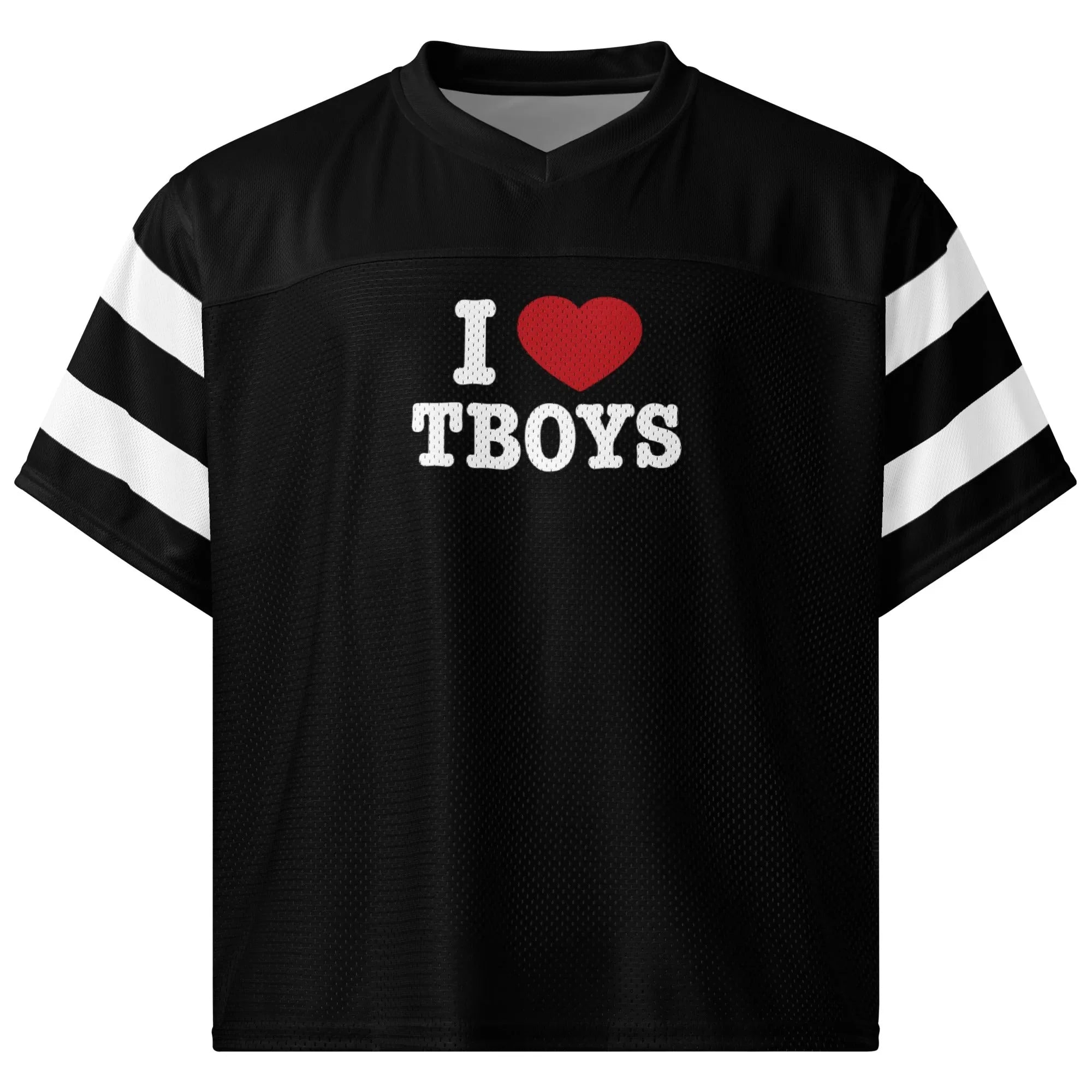 I Love TBoys Boxy Football Jersey | Trans Masc Fit