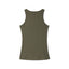 Back view of olive TGS Long Tank Chest Binder on white background