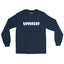 Navy long sleeve shirt with "Loverboy" in white text