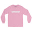 Pink long sleeve shirt with "Loverboy" in white text