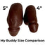 Comparison photo of the color 5 My Buddy 5" Silicone Packer and the Color 5 4" My Buddy Silicone Packer