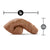 The Performance 5 inch Packer a realistic elastomer mocha color packer with a soft skin texture and a tinted head with measurements.